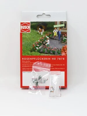 Busch HO 7878 Rose Garden Gardener Figure HO Scale Model Train Scenery - Image 1 of 3