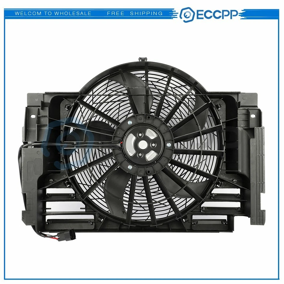 Conjunto de ventilador de refrigeración condensador de aire acondicionado para BMW X5 2000 2001 2002 2003 2004-2006 Foto 1 de 4