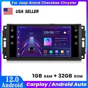 Car GPS Radio Navi Stereo For Jeep Grand Cherokee Dodge RAM Chrysler Carplay - Picture 1 of 11