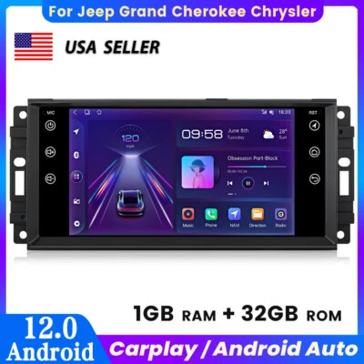 Radio GPS de coche navegación estéreo para Jeep Grand Cherokee Dodge RAM Chrysler Carplay Foto 1 de 4