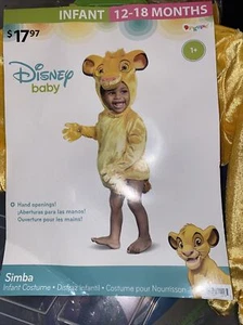 Disney Baby Lion King Simba Halloween Costume Plush Infant Boys 12/18mos A99 - Picture 1 of 1