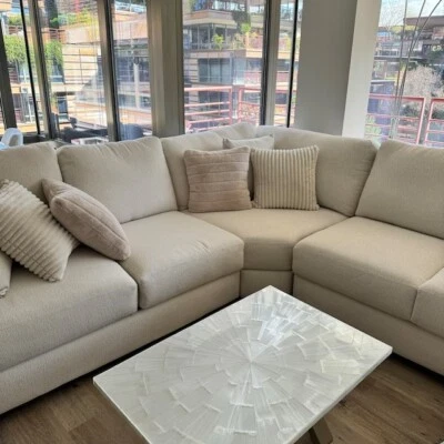 Selenite Hallway Table Top,  Patio Coffee Table, Stone End Table Top - Image 1 of 4