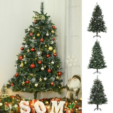 Albero di Natale Artificiale con Rami, Pigne e Base Pieghevole