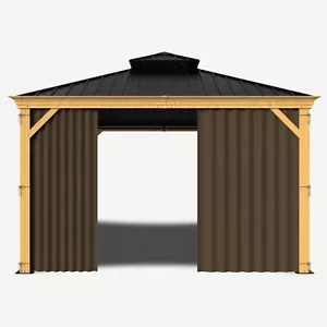 Gazebo Curtain for 10x10 or 10x12Privacy Sidewall 1-Panel Universal Replaceme... - Picture 1 of 6