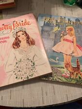 Vintage Pretty Bride coloring book 1969 and Little Princess antique