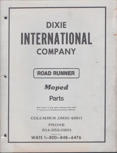 Dixie International Road Runner Moped Parts Catalogue April 1979 MN2092 - Picture 1 of 4