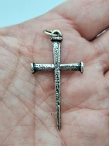 James Avery Sterling Silver Nail Cross Pendant 1.75” Mens Christian Religious - Picture 1 of 3