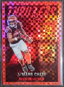 Panini Rookies & Stars 2022 - Thrillers Ja'Marr Chase #TH-16 Red Plaid Prizm - Imagen 1 de 2