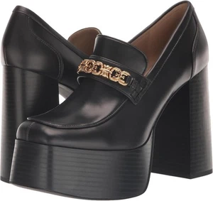 Sam Edelman Women's Rowe Platform Block Heel Loafers Black 10M - Picture 1 of 5