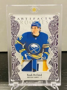 2025-26 Artifacts Rookie Purple Material Duel 3-Color Patch Noah Ostlund 15/15 - Bild 1 von 2