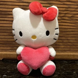 Hello Kitty Plush Stuffed Animal By Sanrio 2023 Pre-owned/ Glue On Bottom/ - Picture 1 of 10