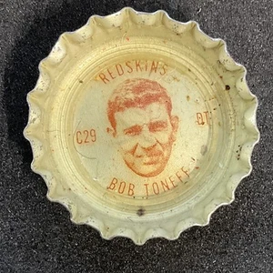 Tapas de botellas de Coca-Cola 1964-1966 Bob Toneff Washington Redskins como nuevas - Imagen 1 de 2
