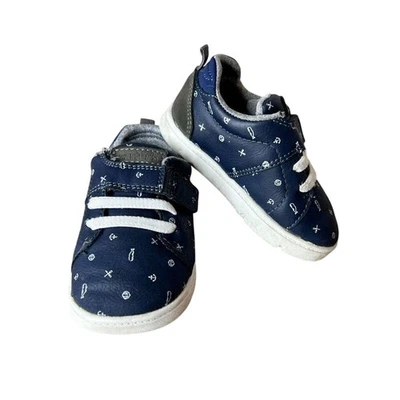 Zapatilla deportiva Carter's para niños pequeños azul Park First Walker 5 zapatos sin cordones informales Kidcore Foto 1 de 4