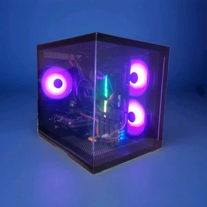 Cube PC RYZEN 5 5500 16G RAM  Radeon RX550 GPU 512G SSD  WiFi/BT Win 11 Pro ARGB - Picture 1 of 5