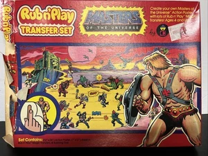 Vintage 1983 He Man MOTU rub n' play COLORFORMS playset used AS IS W11 - Picture 1 of 17