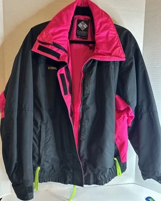Chaqueta de neón Columbia Sportswear vintage, talla XL para mujer Foto 1 de 4