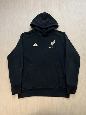 Sudadera con Capucha Adidas Negra y Dorada Selección de México Negra Usada Leer Foto 1 de 4