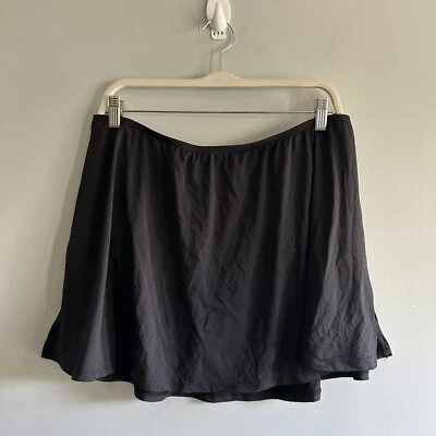 Michael Michael Kors women’s black slit hem swim bikini bottom skirt black 20W - Image 1 of 4