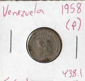 Moneda Venezuela 5 céntimos 1958 (p) Y38,1 - Imagen 1 de 2