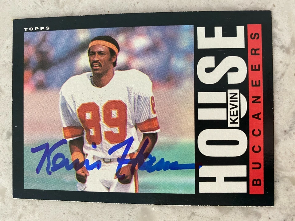 Kevin House signed TAMPA BAY BUCCANEERS card  1985 Topps  - Image 1 of 1