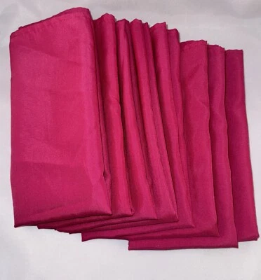 PINK Cloth Dinner Napkins 19" x 19" Set of 8 Barbie Bridal Baby Spring Tea Party - Image 1 of 4