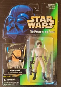 1997 STAR WARS POWER OF THE FORCE AT-ST DRIVER W/ BLASTER ACTION FIGURE - NEW - Picture 1 of 3