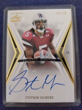2012 LEAF ULTIMATE DRAFT STEPHON GILMORE GOLD ROOKIE ON CARD AUTO SSP /10