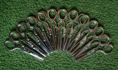 Lote de 12 tijeras vintage ACME 10199 punta roma metal pequeñas 4" - afiladas, bien cortadas Foto 1 de 4