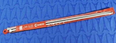 AERO Metal Knitting single point needles England 5 mm US # 8, 13 3/4" FREE SHIP! - Image 1 of 2
