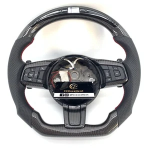 For Jaguar F Type S E-Pace 2014-2020 Custom Carbon Fiber Steering Wheel With LED - Picture 1 of 11