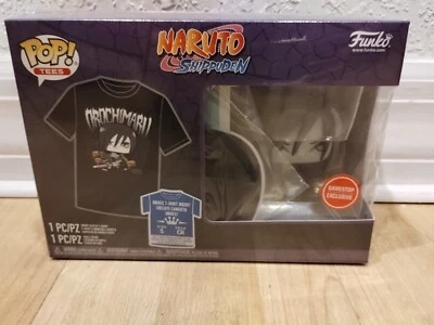 Funko Pop Tees NARUTO SHIPPUDEN SMALL T-Shirt & OROCHIMARU Vinyl Figure GameStop - Image 1 of 4