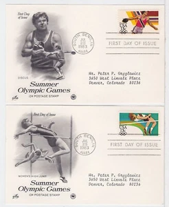 TurtlesTradingPost- Summer Olympics 1983 #2048-49 FDC Artcraft Variety Cachet - Picture 1 of 1
