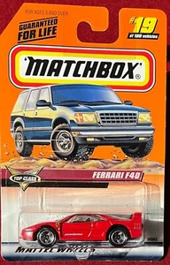 MATCHBOX #19 FERRARI F40 RED TOP CLASS . SEE COMBINED OFFERS - Picture 1 of 1