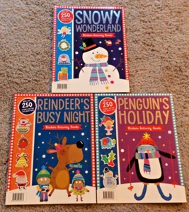 Neu 3 x Weihnachten Sticker Activity & Malbücher - Puzzles & Kartenpressen - Bild 1 von 12