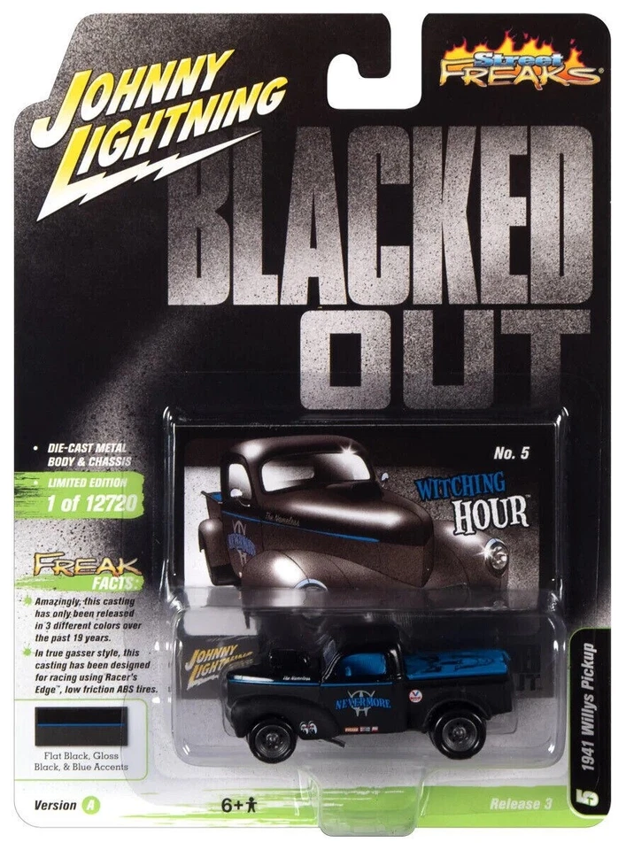 Johnny Lightning - Blacked Out 1941 Willys Pickup Witching Hour 1/64 - Scatola 2 - Immagine 1 di 1
