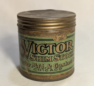 ANTIQUE VICTOR BRASS SHIM STOCK NO. 9002 partial contents gasket co Chicago USA - Picture 1 of 12