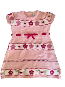 Gymboree Puppy School Pink Knit Dachshund Dog Dress 2T Weiner Dog - Picture 1 of 9