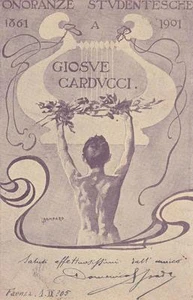 C1272) BOLOGNA 1901, CARTONCINO, ONORANZE STUDENTESCHE A GIOSUE' CARDUCCI. VG. - Picture 1 of 1
