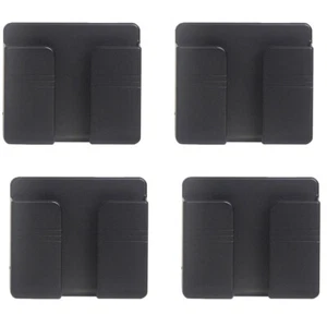 Soporte de carga para teléfono celular de montaje en pared 4pk negro adhesivo soporte de pared para teléfono móvil - Imagen 1 de 9