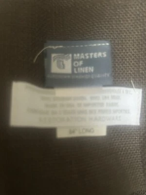 Restauración Hardware Opaco Belga Lino Cortinas RP 50 Ancho X 84L Grafito NUEVO Foto 1 de 4