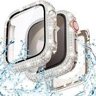 Goton 2 in 1 Waterproof Bling Case for Apple Watch Series 9 8 7 45mm Screen
