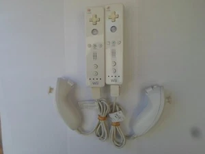 Official Nintendo Wii Remote And Nunchuck X 2 - Picture 1 of 8
