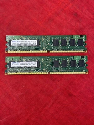SAMSUNG RAM 512MB 1Rx8 PC2-5300 667MHz 8-CHIPS UBF M378T6553EZS-CE6 PC Desktop - Image 1 of 4