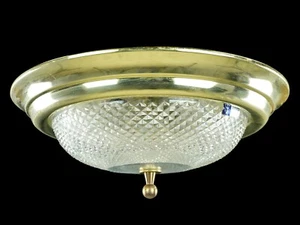 The Plaza Hotel Klarglas Messingrand Unterputz Deckenleuchte - Bild 1 von 8