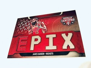 2016 James Harden Panini Totally Certified Epix Play Red Game Worn Jersey #/99 