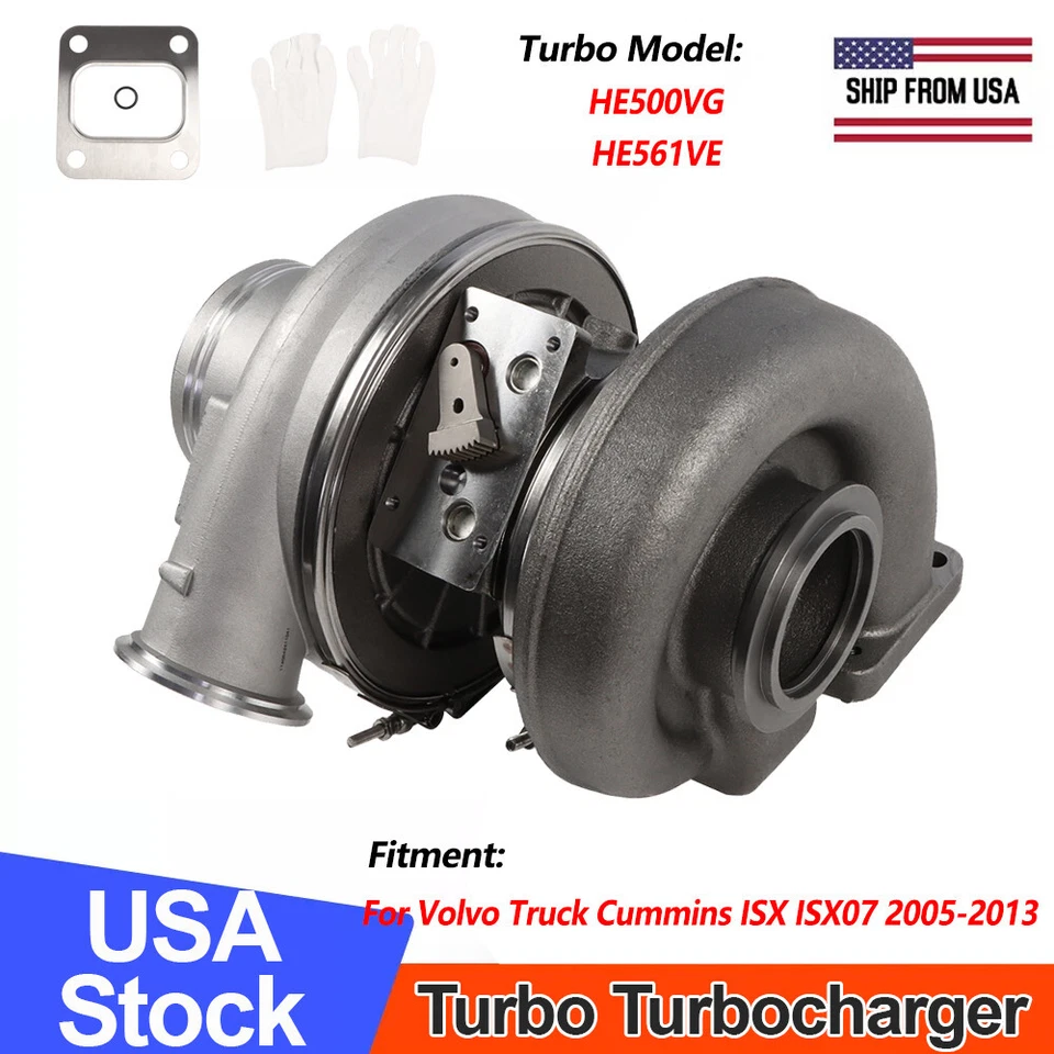HE561VE HE500VG Turbo Turbocharger For 2005-2013 Cummins ISX ISX07 Volvo VNL - Изображение 1 из 4