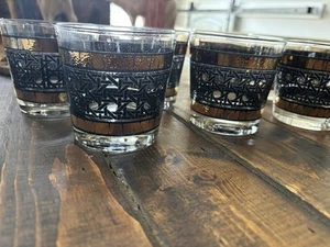 MCM Set 7 Libby’s Black Cane Double Old Fashioned Gläser - Bild 1 von 6