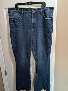 Pantalones de mezclilla LANE BRYANT para mujer lavado oscuro bootcut tecnología abdominal más ajustados talla 20 REG - Imagen 1 de 5