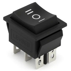 Interruptor basculante encendido-apagado encendido, 2 polos (6 pines) interruptor de cambio 16A 250~ - Imagen 1 de 6