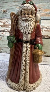 Vtg Musical “Here Comes Santa Clause” Primitive Style Christmas Santa Figurine - Picture 1 of 18
